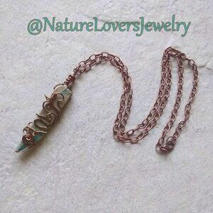Reversible Two Sided Sea Sediment Jasper Pendant + 24" Chain - Muted Beach Color